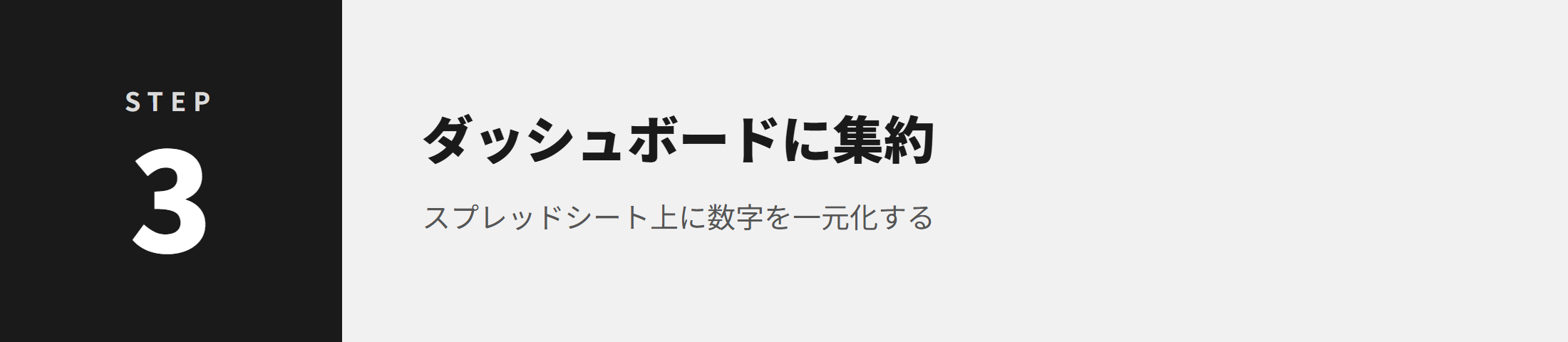 STEP3 ダッシュボードに集約